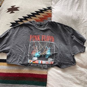 Urban Outfitters Pink Floyd Cropped Tee